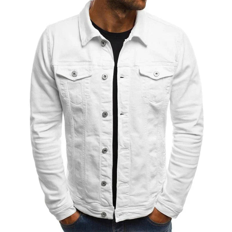 NOUVEAU RICHE Button Down Jacke Für Herren Fronttaschen Alltagstauglich Weiß