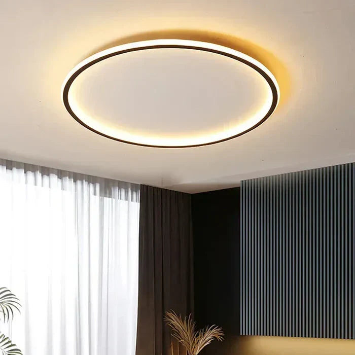 NOUVEAU RICHE Skandinavische runde Deckenleuchte – Moderne LED Deckenlampe rund, dimmbar, optional mit Fernbedienung, Ø 20–50 cm – AuroraSphere Stufenlos Dimmbar (mit Fernbedienung)