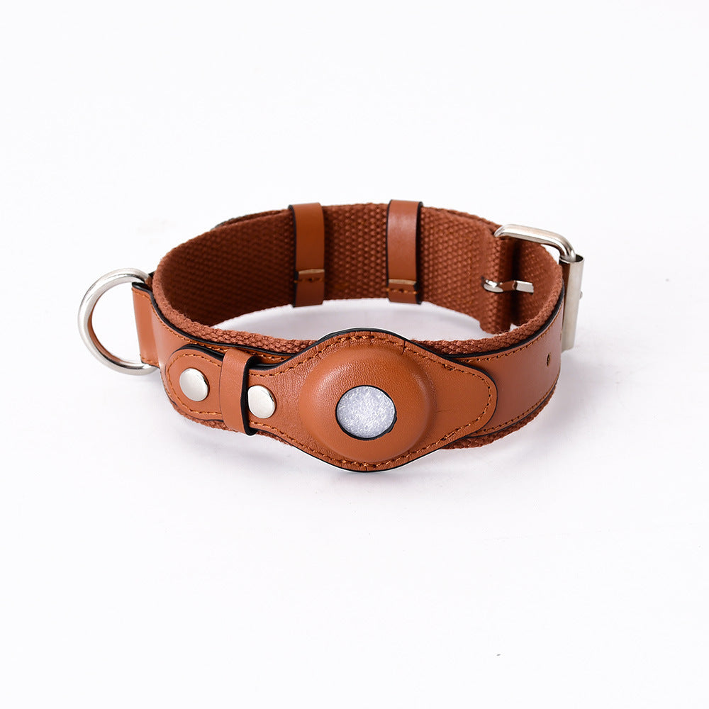 NOUVEAU RICHE GPS-Hundehalsband mit weltweitem Tracking ohne Abonnement – GPS Tracker Hund mit App, 3 Grössen, 5 Farben Braun Nur Halsband