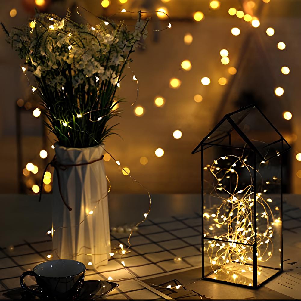 NOUVEAU RICHE Solar Lichterkette Aussen – Wasserdichte IP65 LED-Lichterkette für Garten & Balkon, 5 bis 30 m, 8 Lichtfarben – SoliGlow