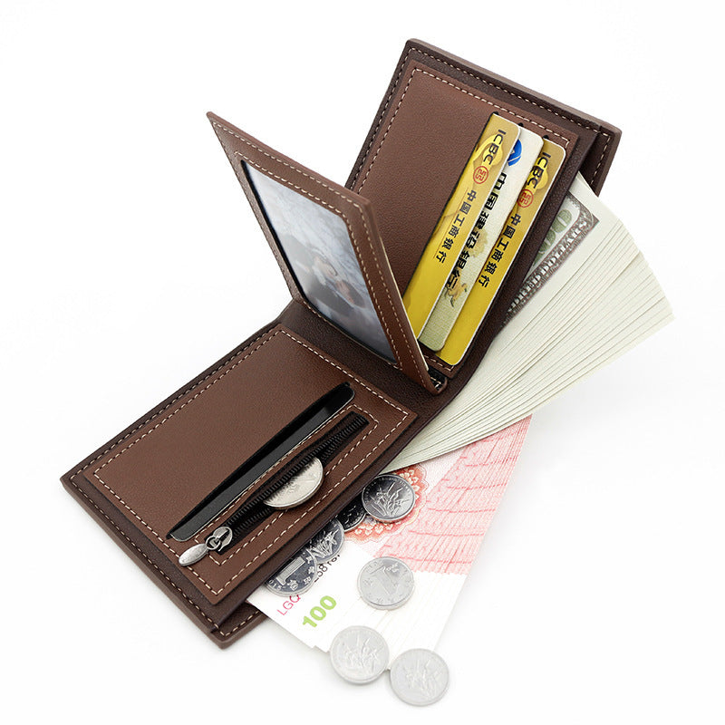 NOUVEAU RICHE Geldbörse Herren Leder PU Mit Doppelnaht Extra Stabil