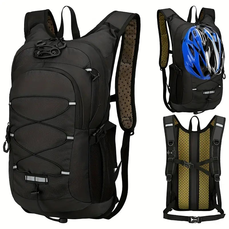 NOUVEAU RICHE Unisex Wasserdichter Fahrrad-Pannier-Rucksack - Langlebig & Organisiert - Backpack Schwarz