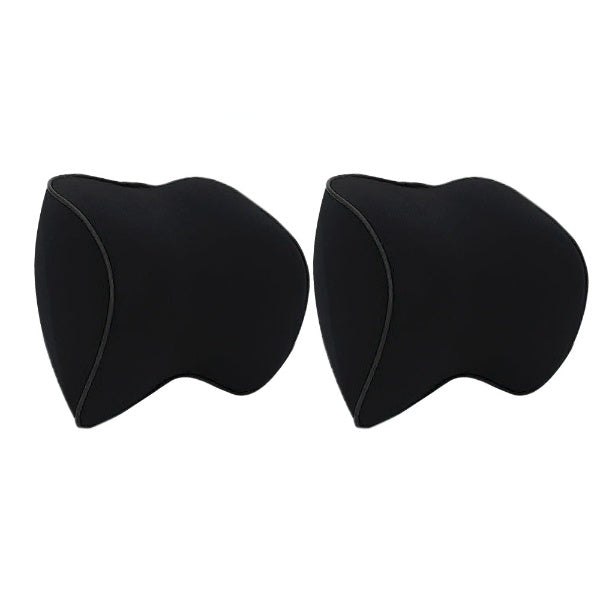 NOUVEAU RICHE 2er-Pack Auto Nackenkissen – Memory Foam Nackenstütze für den Autositz, verstellbarer Riemen, waschbarer Bezug 2 Stück schwarz