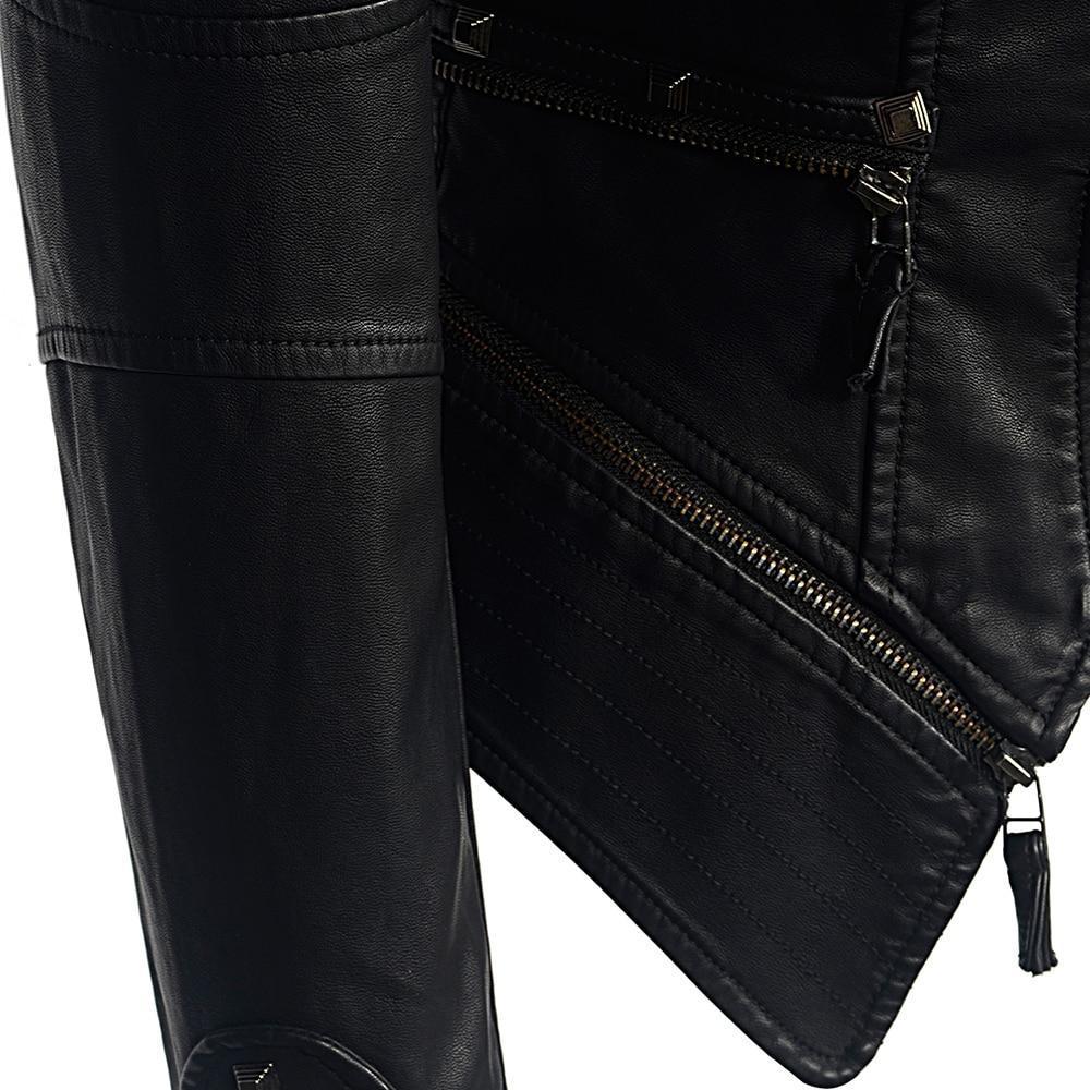 NOUVEAU RICHE Bikerjacke Schwarz Damen Schlanke Passform Modischer Look