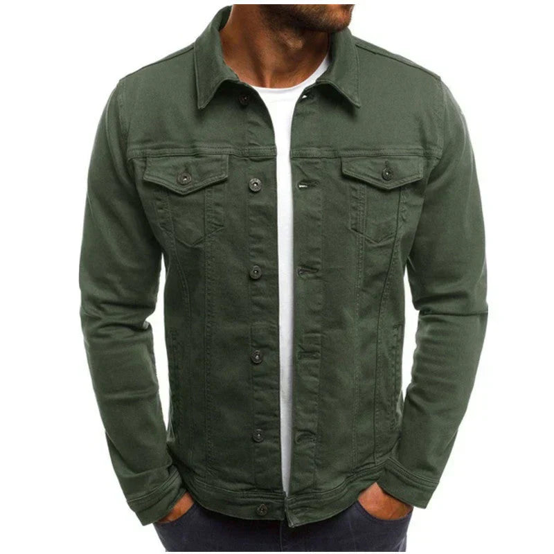 NOUVEAU RICHE Button Down Jacke Für Herren Fronttaschen Alltagstauglich Grün