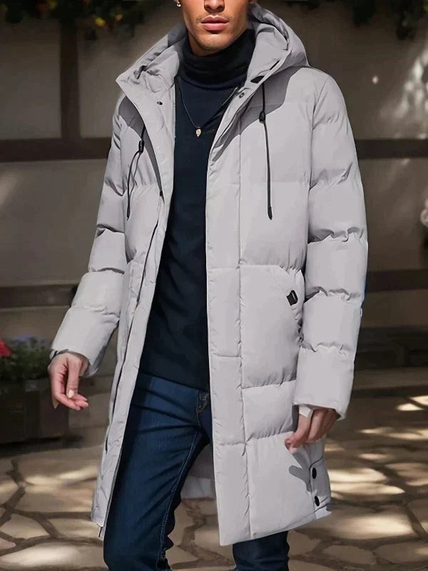 NOUVEAU RICHE Parka Jacke Herren Lange Wattierte Wasserdichte Winterjacke