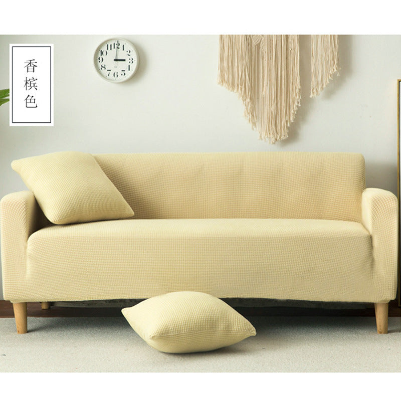 NOUVEAU RICHE Sofahusse Dehnbare Mikrofaser Grau Passform Schutz Helles Khaki