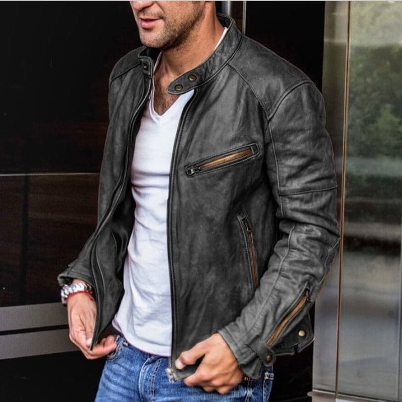 NOUVEAU RICHE Herren Wasserdichte Jacke Max Arbeitsalltag Zeitlosen Designs Schwarz