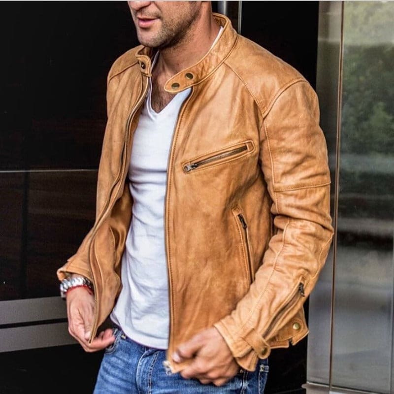 NOUVEAU RICHE Herren Wasserdichte Jacke Max Arbeitsalltag Zeitlosen Designs Beige