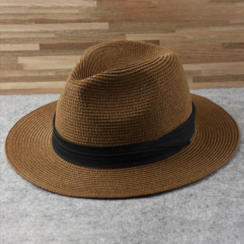 NOUVEAU RICHE Fedora Filzhut Weiß Mit Schwarzem Band Einheitsgröße Braun