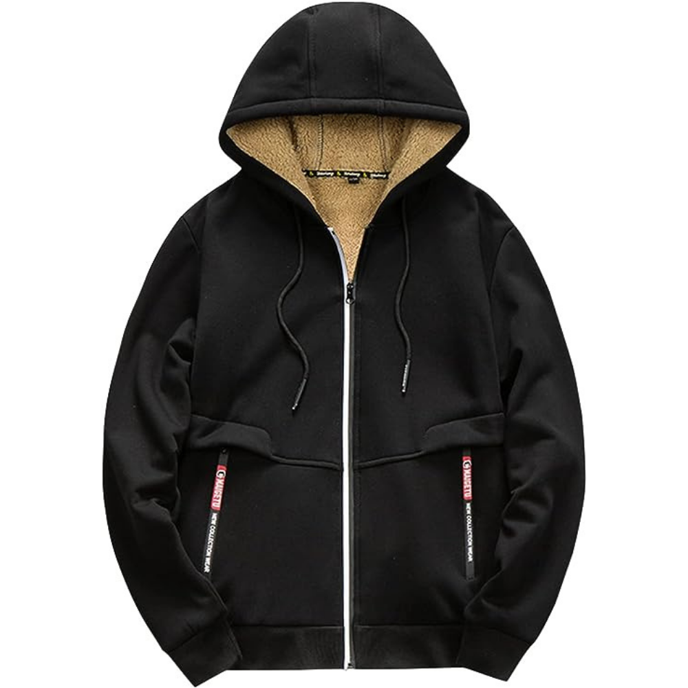 NOUVEAU RICHE Kristoffer | Herre Weiche und Warme Jacke - Gemütliche Fleecejacke & Gefütterte Winterjacke