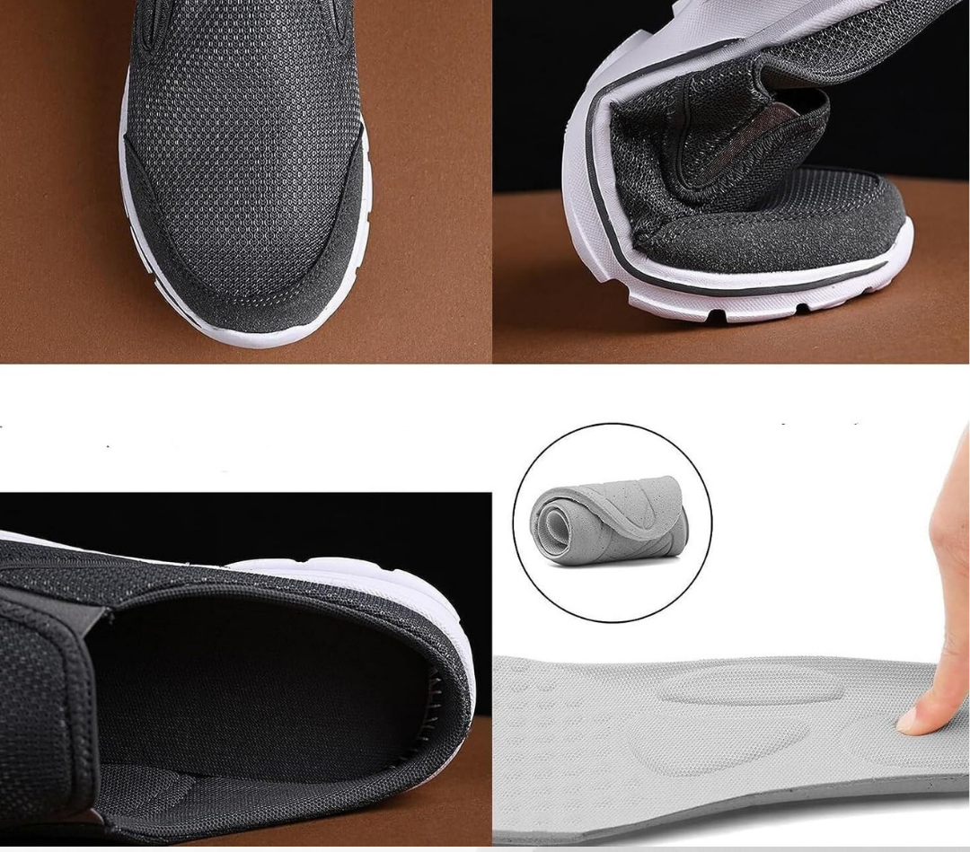 NOUVEAU RICHE Herren Barfussschuhe – Leichte Barfuss Slip-On Sneaker mit breiter Zehenbox, flexible rutschfeste Sohle – Marlon