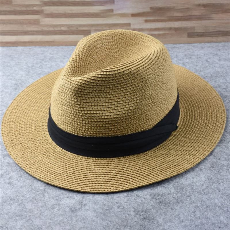 NOUVEAU RICHE Fedora Filzhut Weiß Mit Schwarzem Band Einheitsgröße Beige