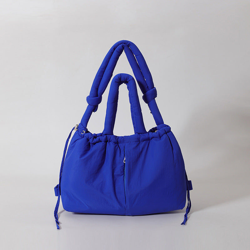 NOUVEAU RICHE Schultertasche Damen Große Alltagstasche Mit Komfortgriffen Dunkelblau