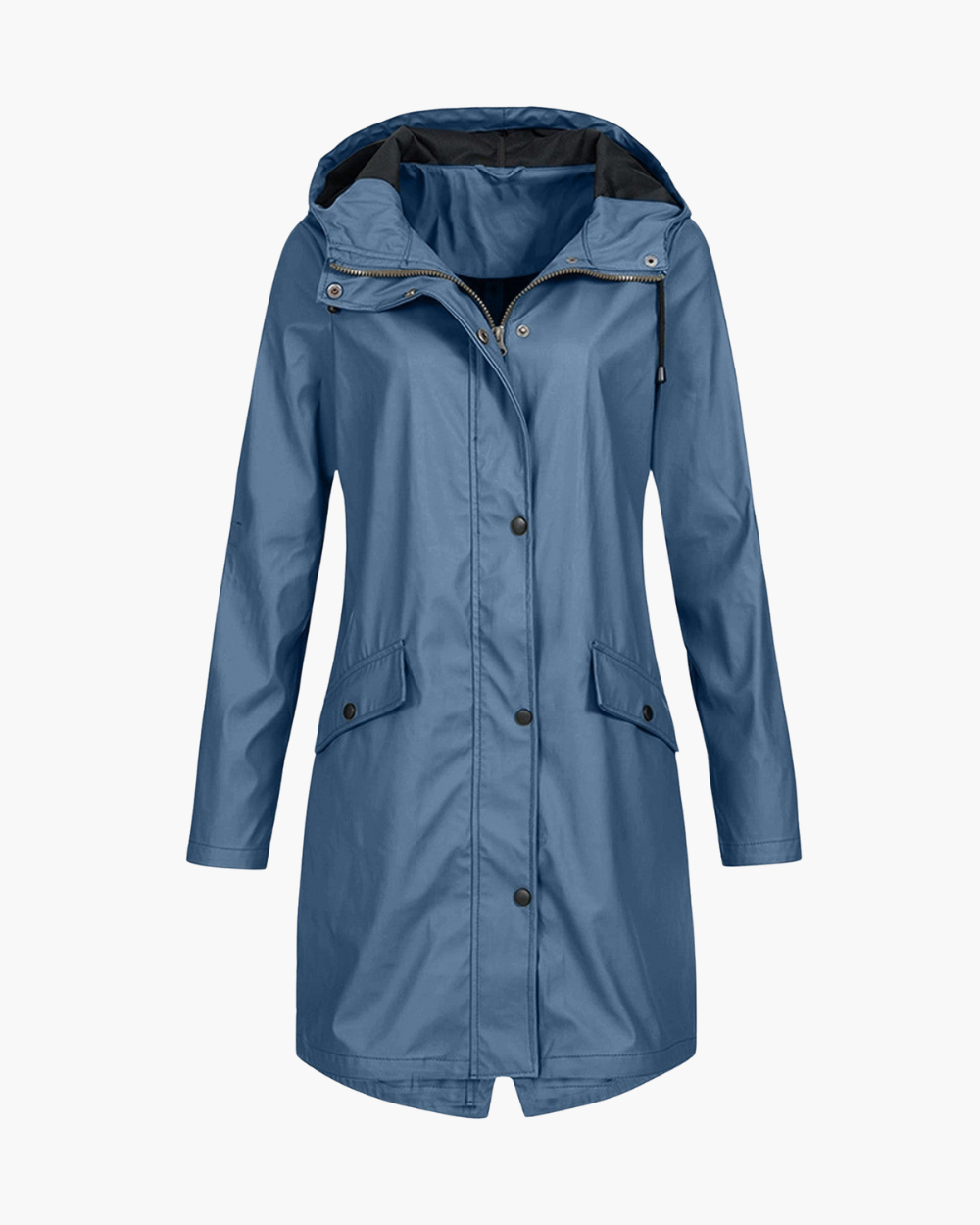 NOUVEAU RICHE Langer Regenmantel Parka mit wasserabweisender Beschichtung Blau