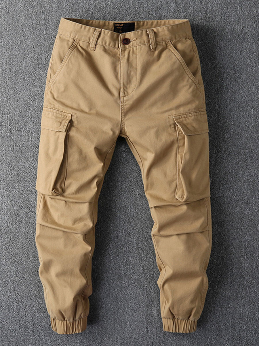NOUVEAU RICHE Herren Camouflage Cargo Jogginghose Aus Atmungsaktiver Baumwolle Für Outdoor-Aktivitäten Und Streetstyle Khaki