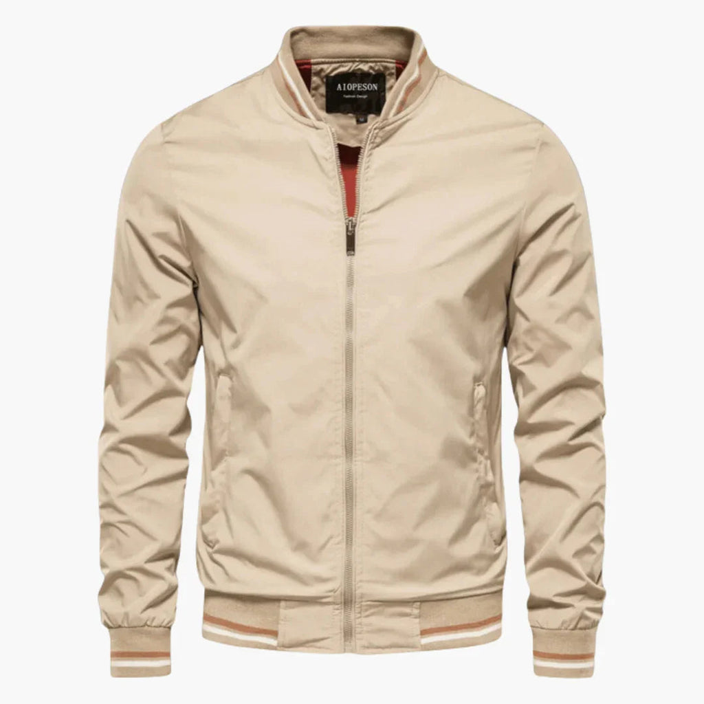NOUVEAU RICHE Herrenjacke Schlichte Alltagsjacke Mit Klarem Schnitt Khaki