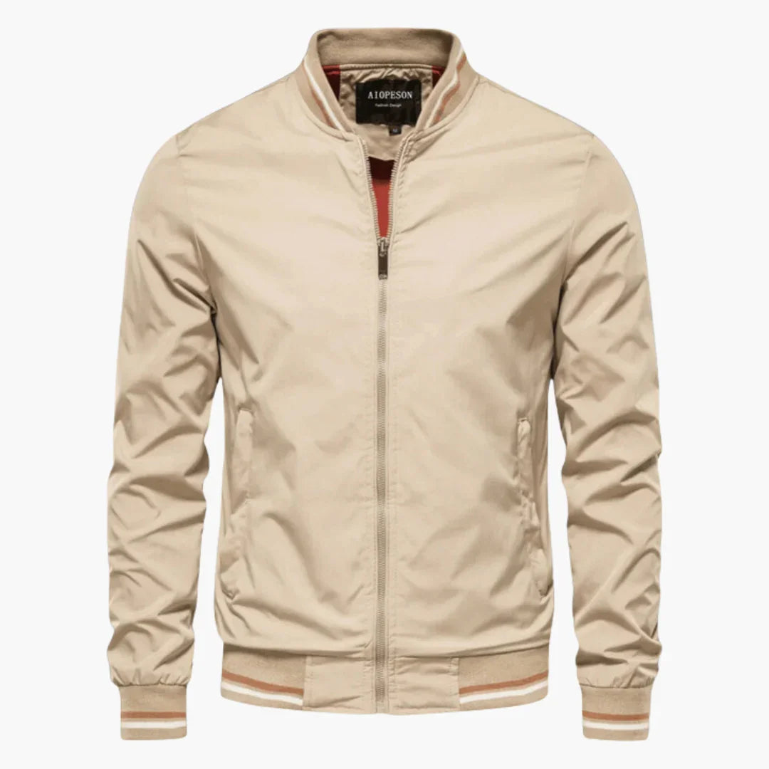 NOUVEAU RICHE Herrenjacke Schlichte Alltagsjacke Mit Klarem Schnitt Khaki