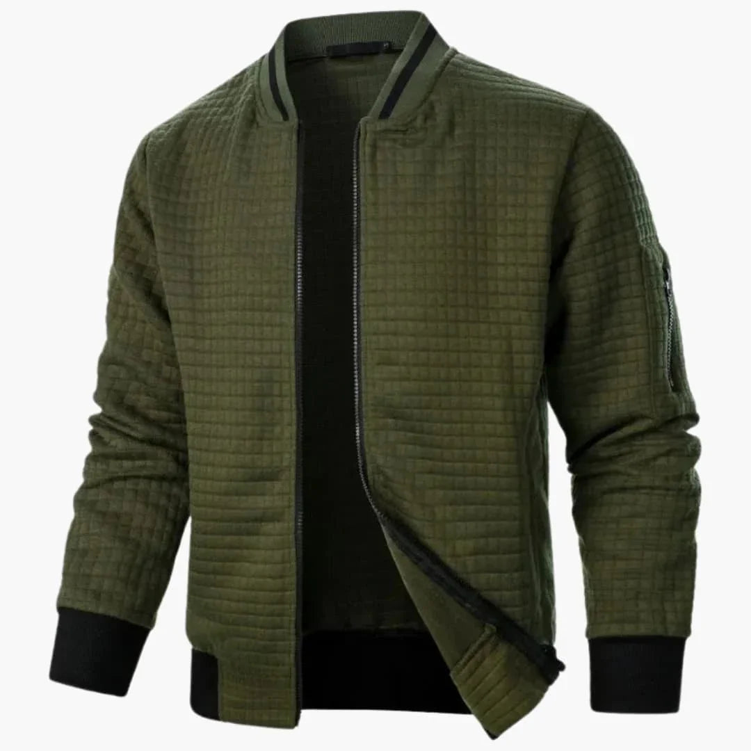 NOUVEAU RICHE Gepolsterte Herren Winterjacke Mit Wattierter Füllung Armeegrün