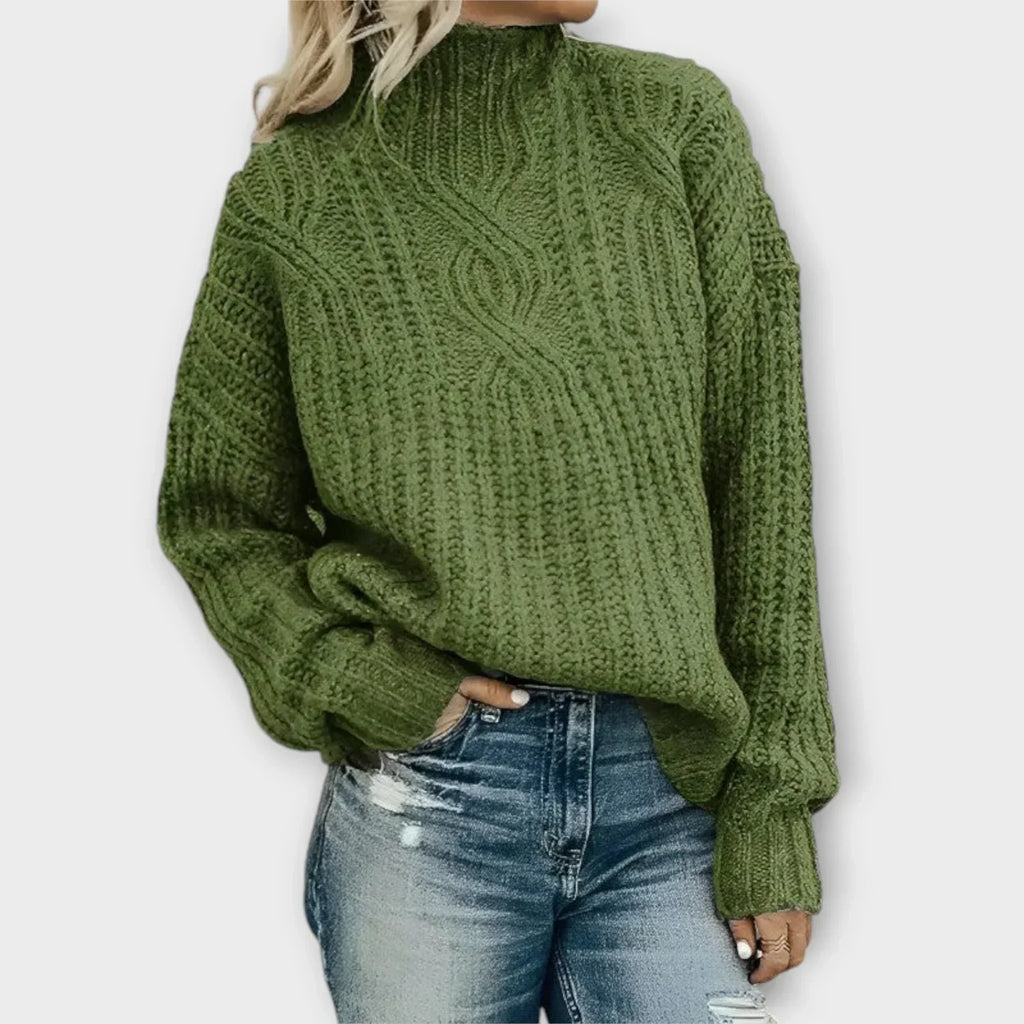 Parsha | Damen Pullover | Strukturiertes Zopfmuster mit Rippbesatz