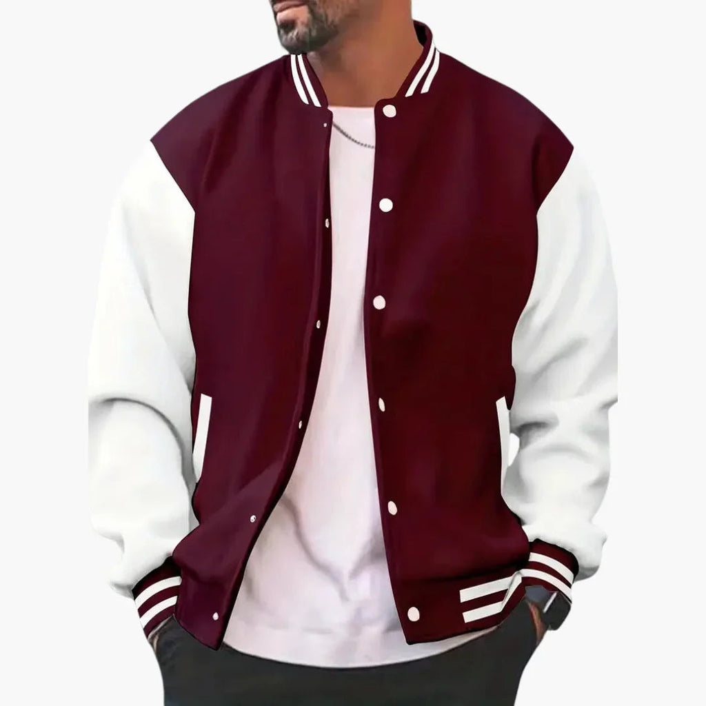 NOUVEAU RICHE Bomberjacke Herren Übergangsjacke Für Frühling Und Sommer Burgund