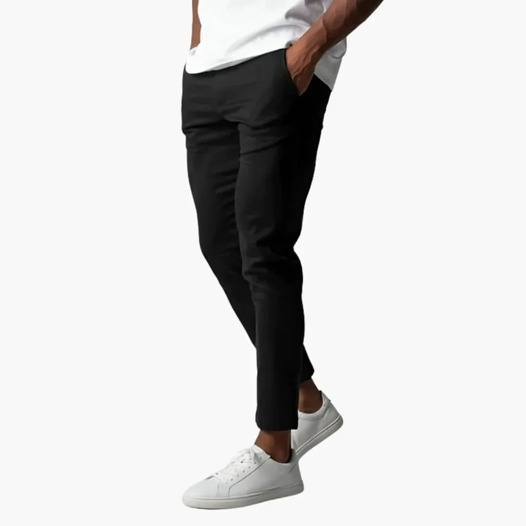 NOUVEAU RICHE Chinohose Elastisch Herren Mit Bund Gerade Beinform