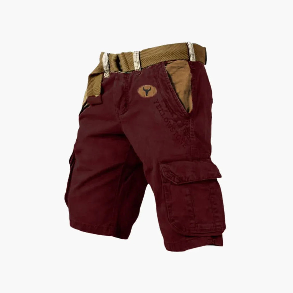 NOUVEAU RICHE Cargo Shorts Herren Mit Funktionstaschen Und Viel Stauraum Bordeaux