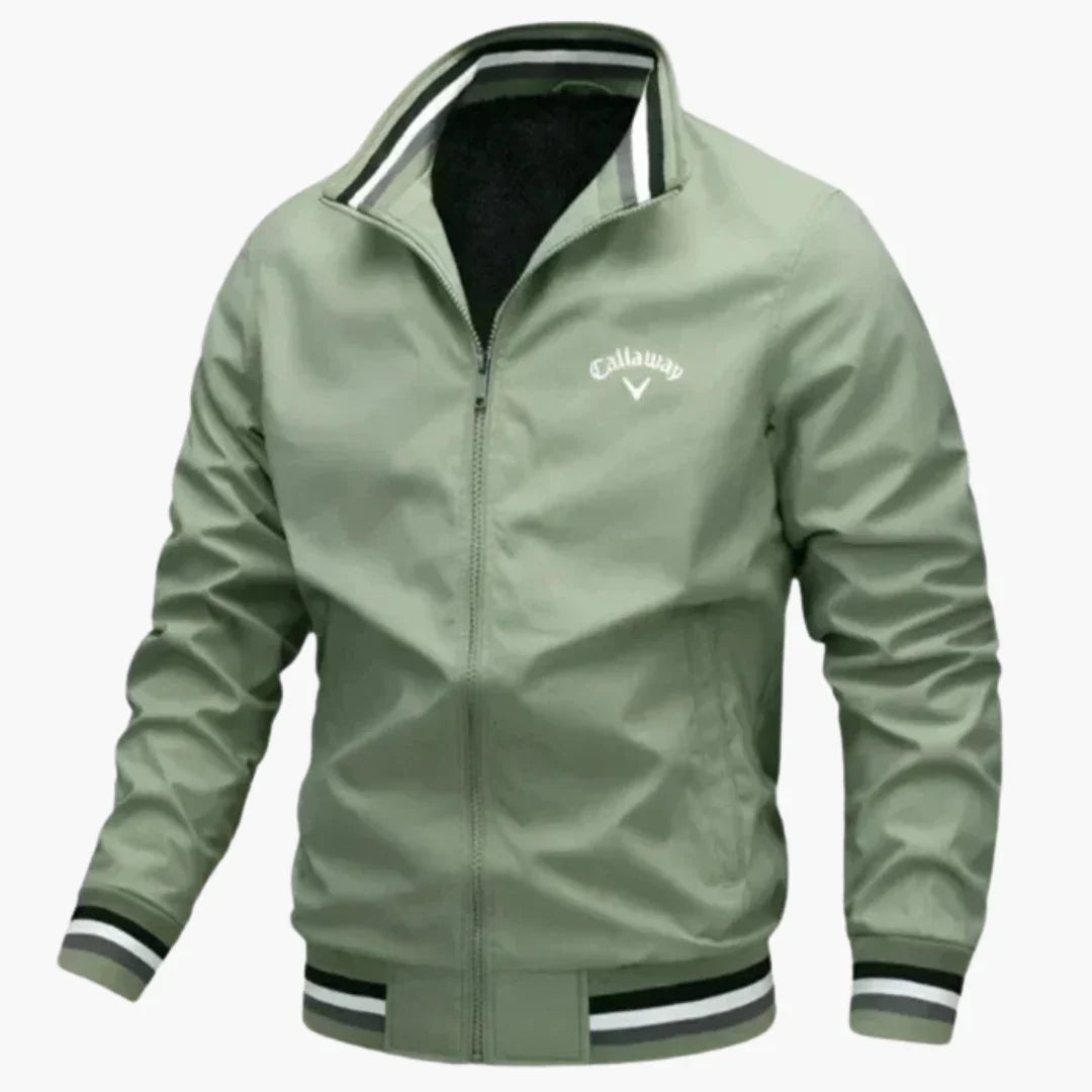 NOUVEAU RICHE Übergangsjacke Herren Gefütterte Layerlook Lockere Passform Grün