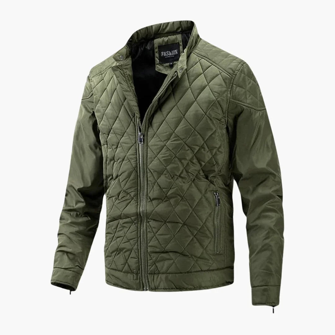 NOUVEAU RICHE Karierte Jacke Für Herren Vielseitig Kombinierbar Alltagsstil Grün
