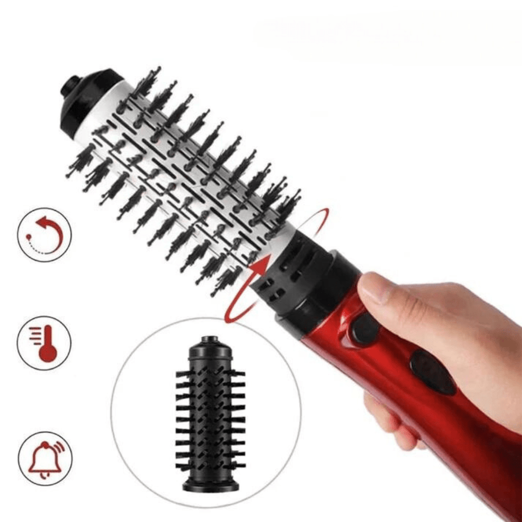 NOUVEAU RICHE 3-in-1 Warmluftbürste – Föhnbürste zum Trocknen, für Volumen & Locken, Ionen-Technologie, 3 Geschwindigkeiten & mehrere Heizstufen