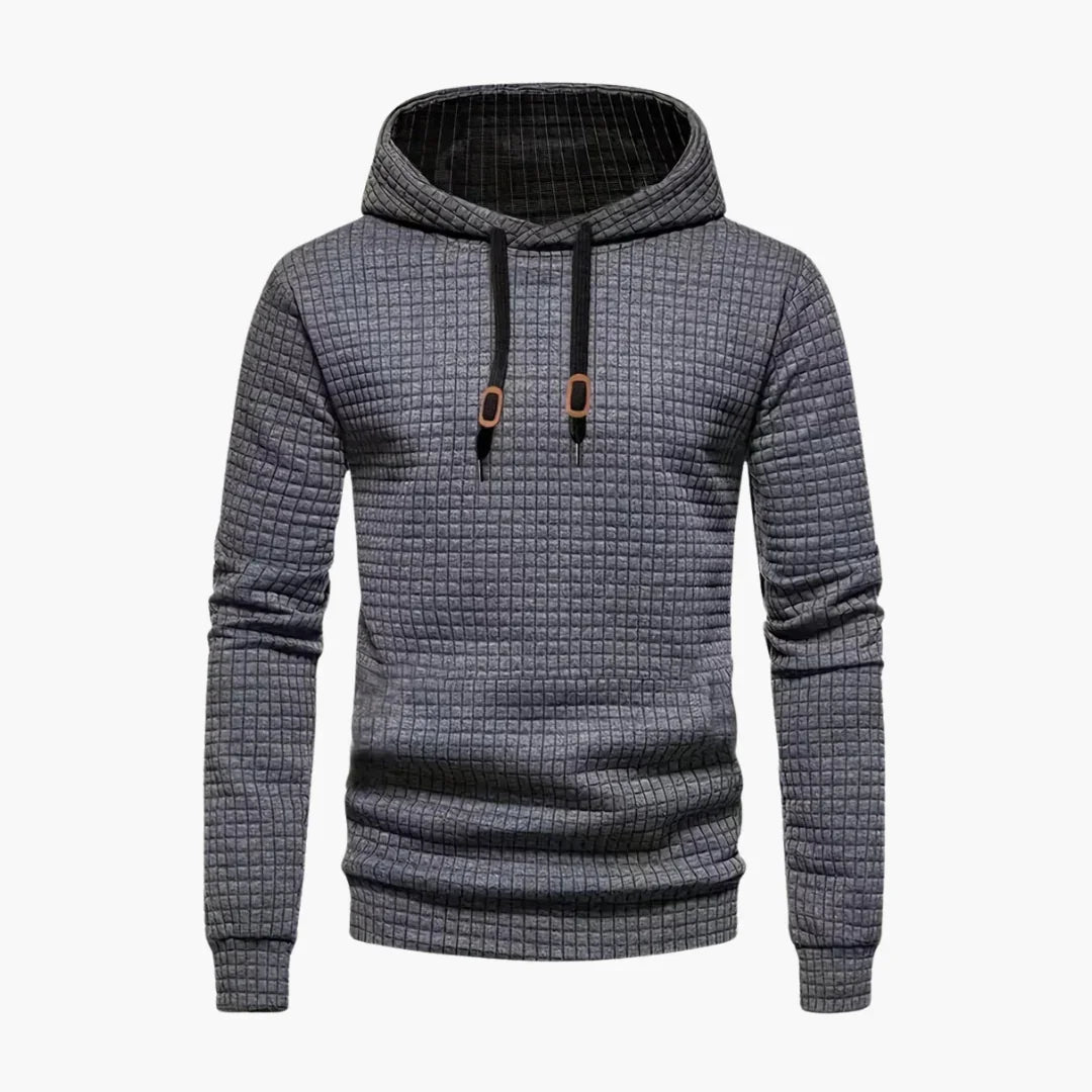 NOUVEAU RICHE Hoodie Karomuster Herren Lockerer Schnitt Kapuze Kordelzug