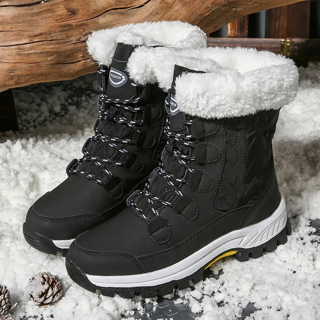 NOUVEAU RICHE Schneestiefel Klassische Form Ausgezeichnete Passform Ideal Schwarz