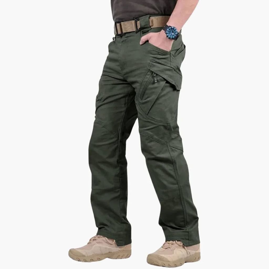 NOUVEAU RICHE Outdoorhose Herren Mit Strukturierte Oberfläche Verstellbar Grün