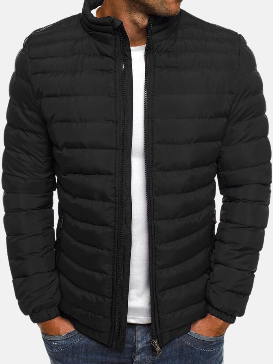 NOUVEAU RICHE Stylische Steppjacke für Herren – Leichte, warme und modische Outdoor-Jacke für den Herbst und Winter Schwarz