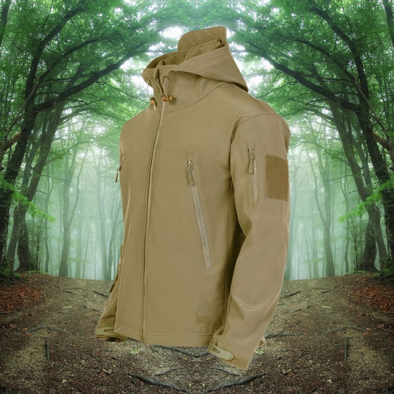 NOUVEAU RICHE Wasserdichte Jacke Herren Outdoor Alltagsbegleiter Komfort Khaki