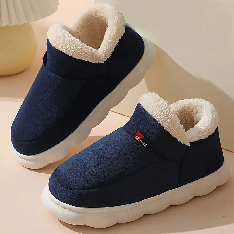 NOUVEAU RICHE Unisex-Hausschuhen Winter Wärme Komfort Stilvoll Bequem Blau