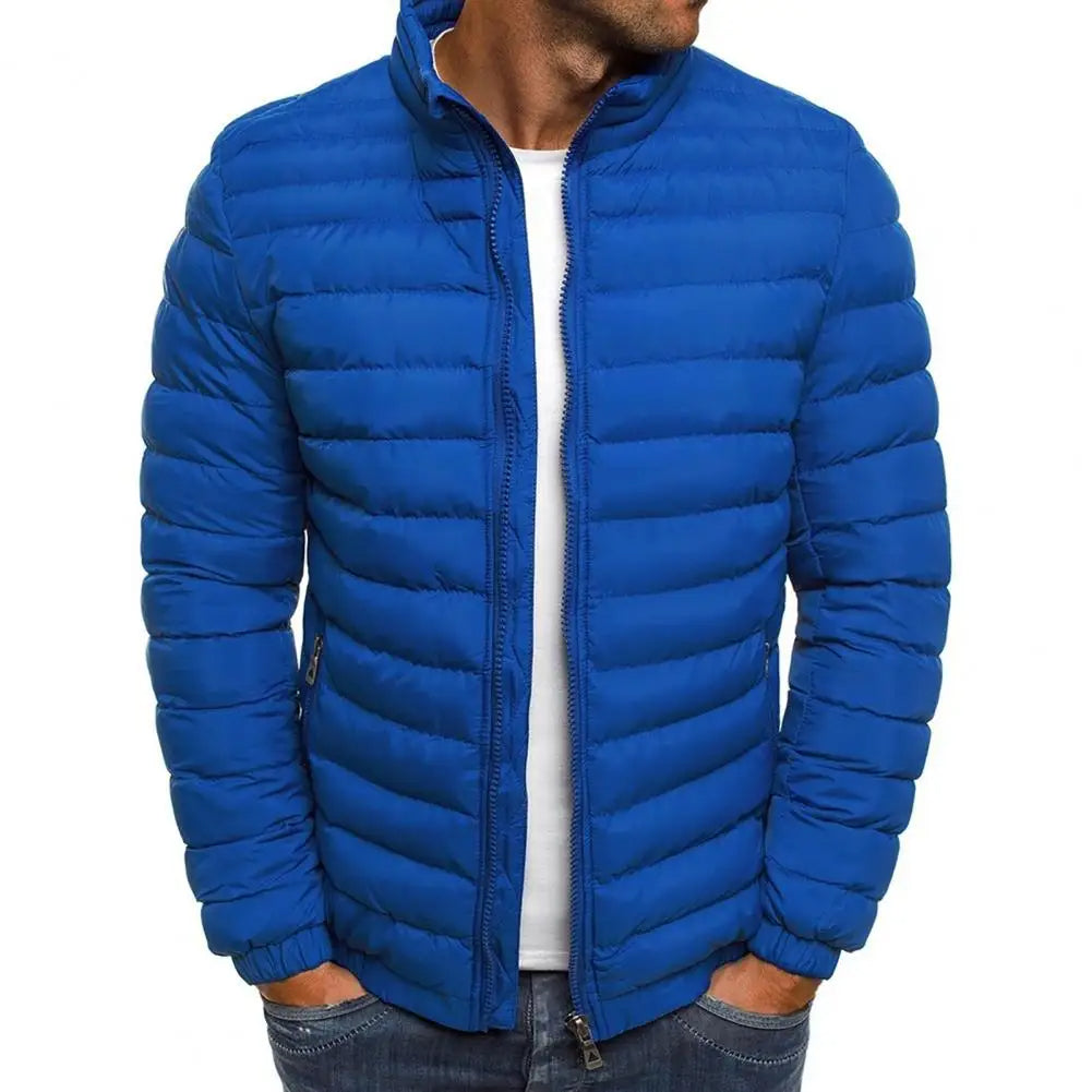 NOUVEAU RICHE Pufferjacke Herren Winter Daunengefüttert Wärme Stil Blau