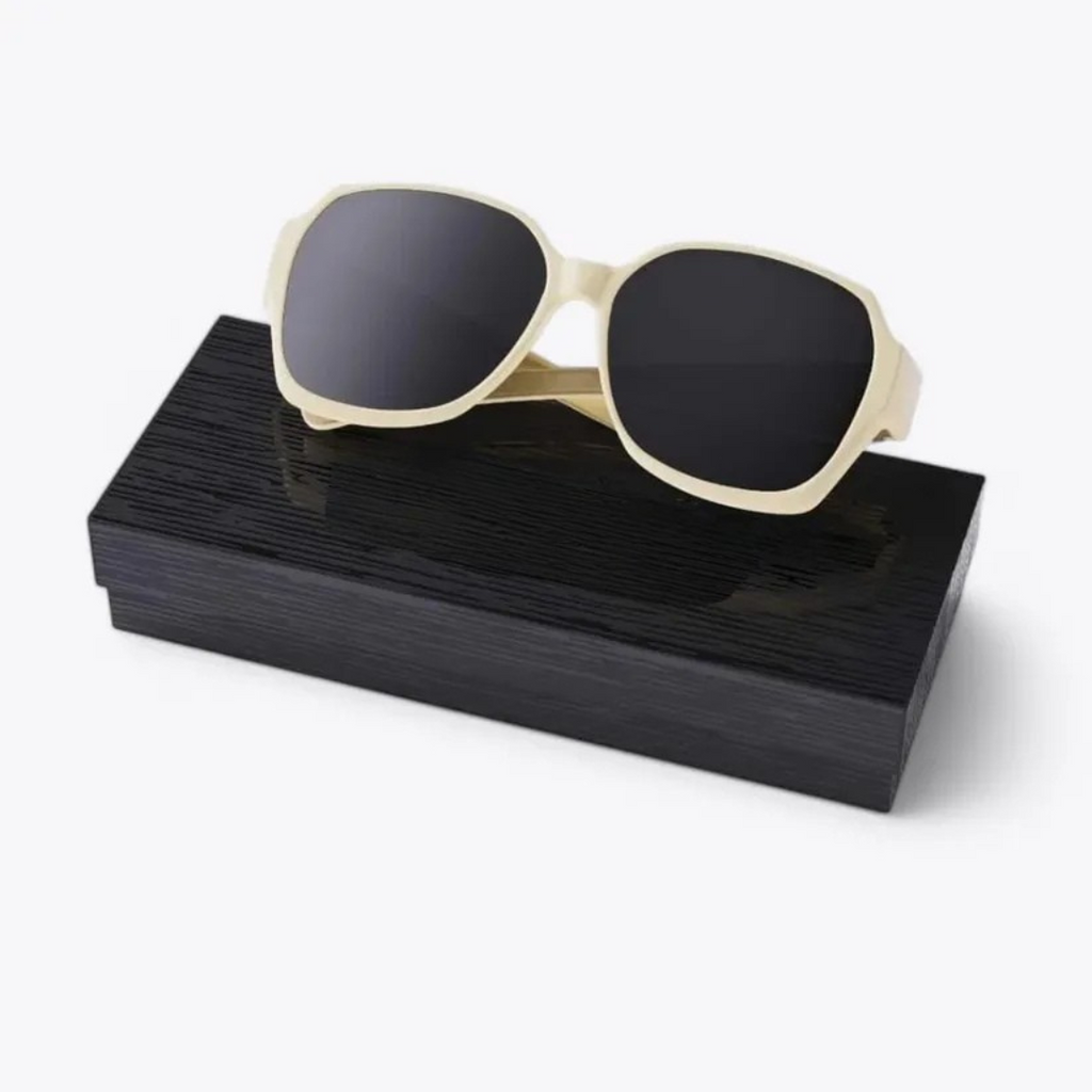 NOUVEAU RICHE Überzieh-Sonnenbrillen Polarisierte Gläser Für Alltag Mattweiß