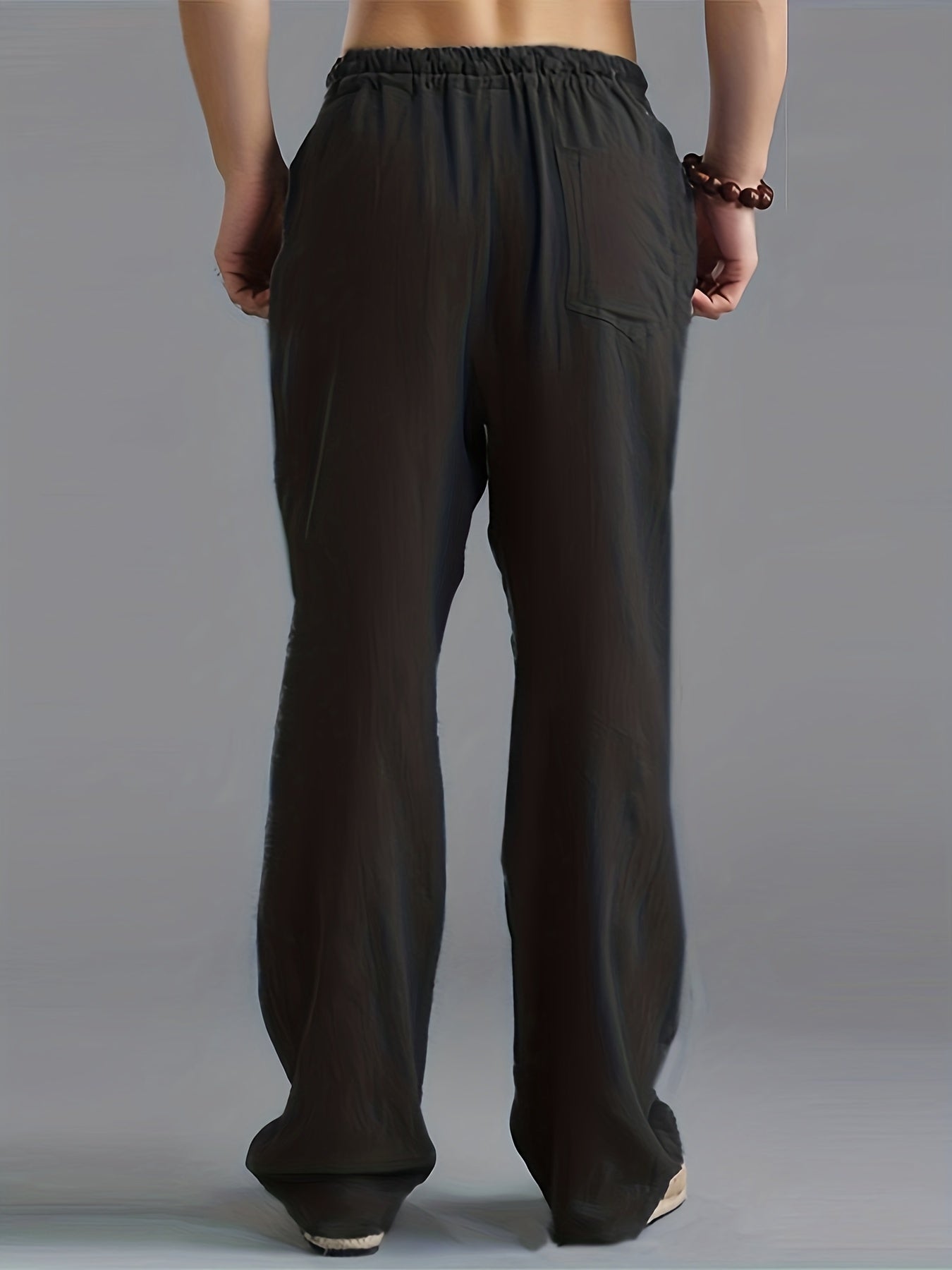 NOUVEAU RICHE Leinenhose Herren Elastischer Bund Lockere Atmungsaktiv