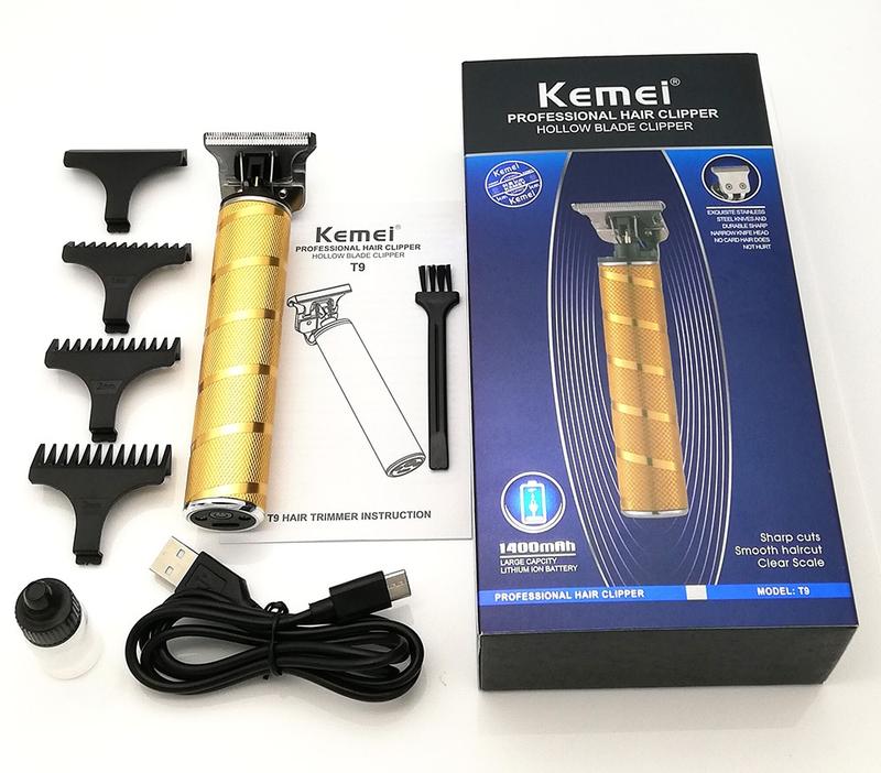 NOUVEAU RICHE 3-in-1 Profi Haartrimmer-Set – Kabellose Haarschneidemaschine, T-Blade Konturentrimmer und Folienrasierer für Herren