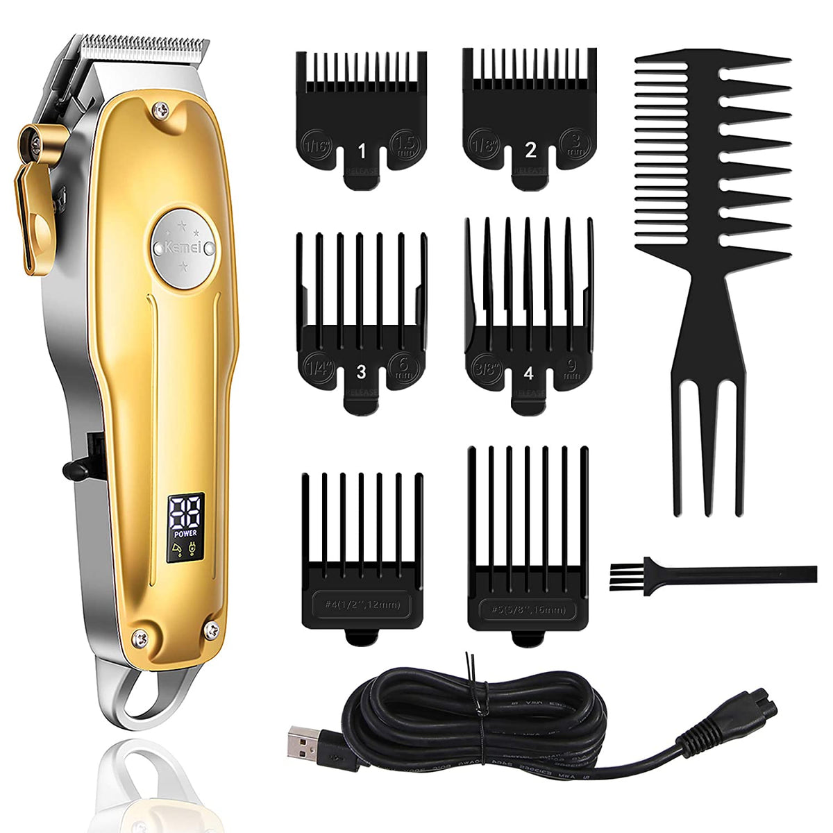 NOUVEAU RICHE 3-in-1 Profi Haartrimmer-Set – Kabellose Haarschneidemaschine, T-Blade Konturentrimmer und Folienrasierer für Herren
