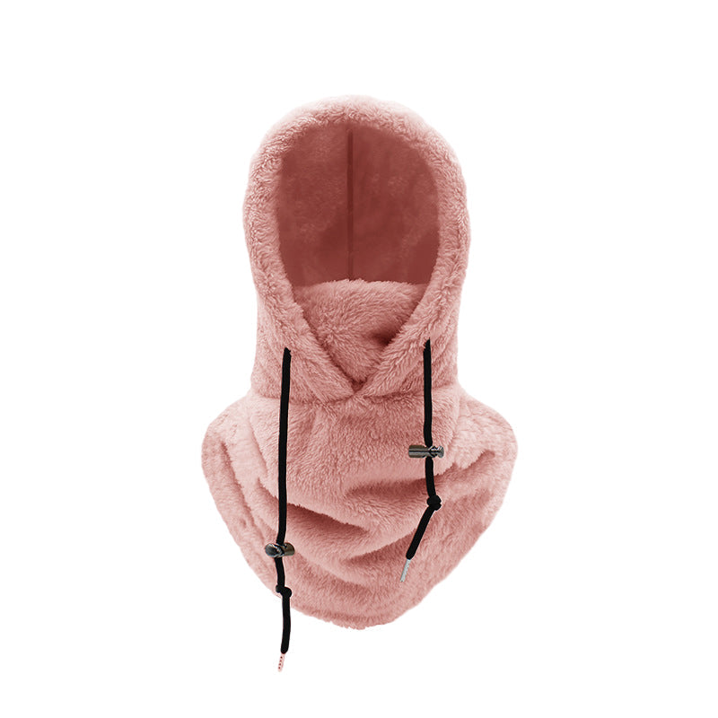 NOUVEAU RICHE 3-in-1 Wintermütze – Warme winddichte Mütze mit Halswärmer & Gesichtsmaske, Fleece gefüttert, Sturmhaube, 5 Farben – Calico Pink