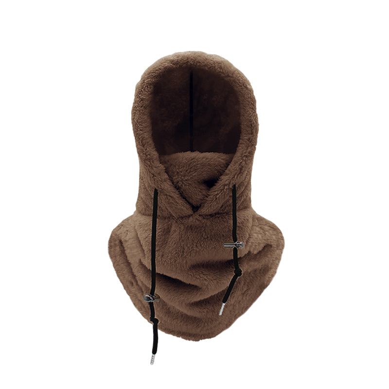NOUVEAU RICHE 3-in-1 Wintermütze – Warme winddichte Mütze mit Halswärmer & Gesichtsmaske, Fleece gefüttert, Sturmhaube, 5 Farben – Calico Braun
