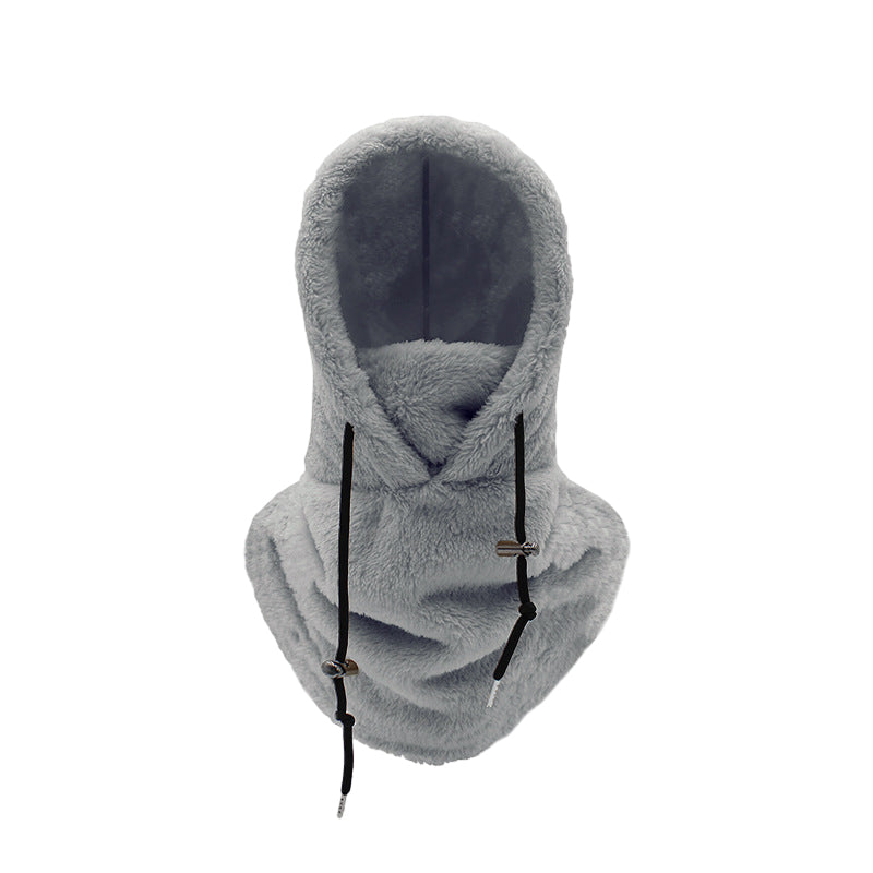 NOUVEAU RICHE 3-in-1 Wintermütze – Warme winddichte Mütze mit Halswärmer & Gesichtsmaske, Fleece gefüttert, Sturmhaube, 5 Farben – Calico Grau