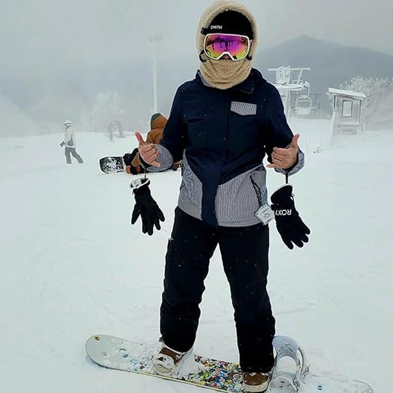 NOUVEAU RICHE 3-in-1 Wintermütze – Warme winddichte Mütze mit Halswärmer & Gesichtsmaske, Fleece gefüttert, Sturmhaube, 5 Farben – Calico