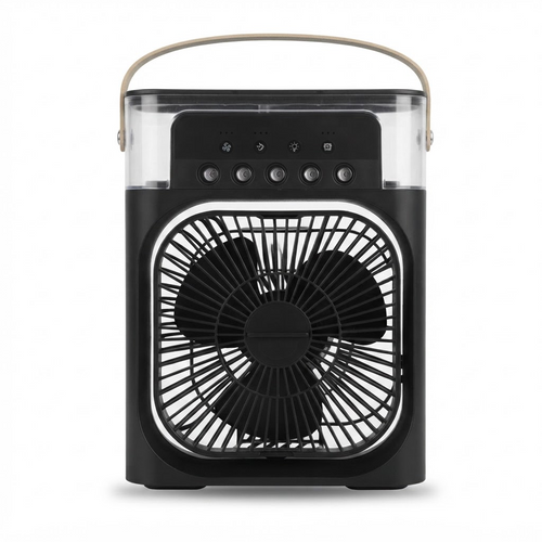 3-in-1 Mini-Luftkühler-Ventilator – Tragbarer Luftbefeuchter & LED-Nachtlicht, USB-Tischklimaanlage für Zuhause & Büro 0