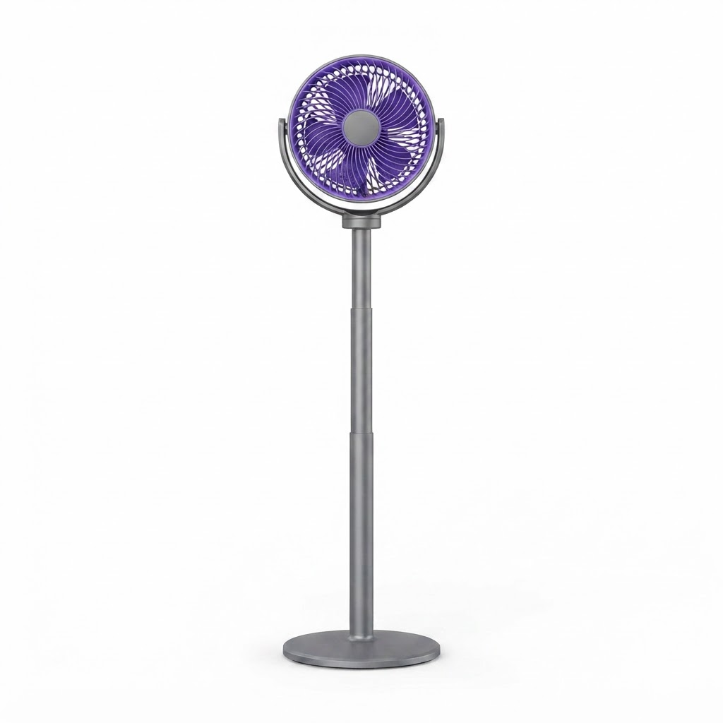 3-in-1 Standventilator mit Luftzirkulation – 5 Geschwindigkeitsstufen, 4 Höhenverstellungen, leiser USB-C-Standventilator für Schlafzimmer, Büro und Wohnmobil 0