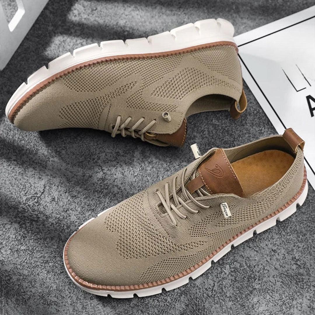 NOUVEAU RICHE Sneaker Herren Atmungsaktiv Leicht Alltagsbegleiter Komfort Braun