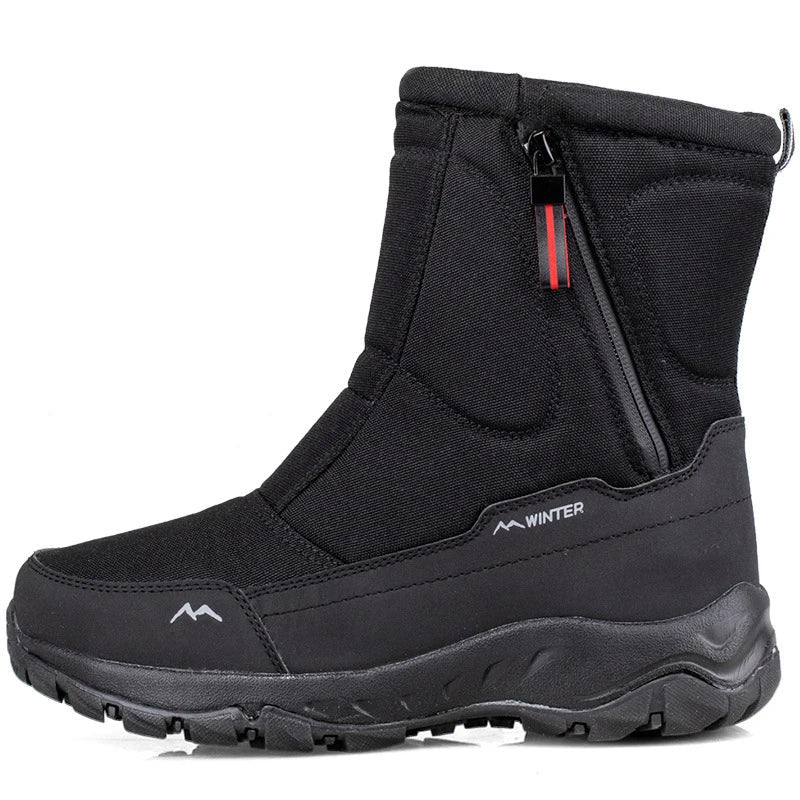 NOUVEAU RICHE Luna | Halbhohe Schneestiefel | Warme Winterstiefel Schwarz