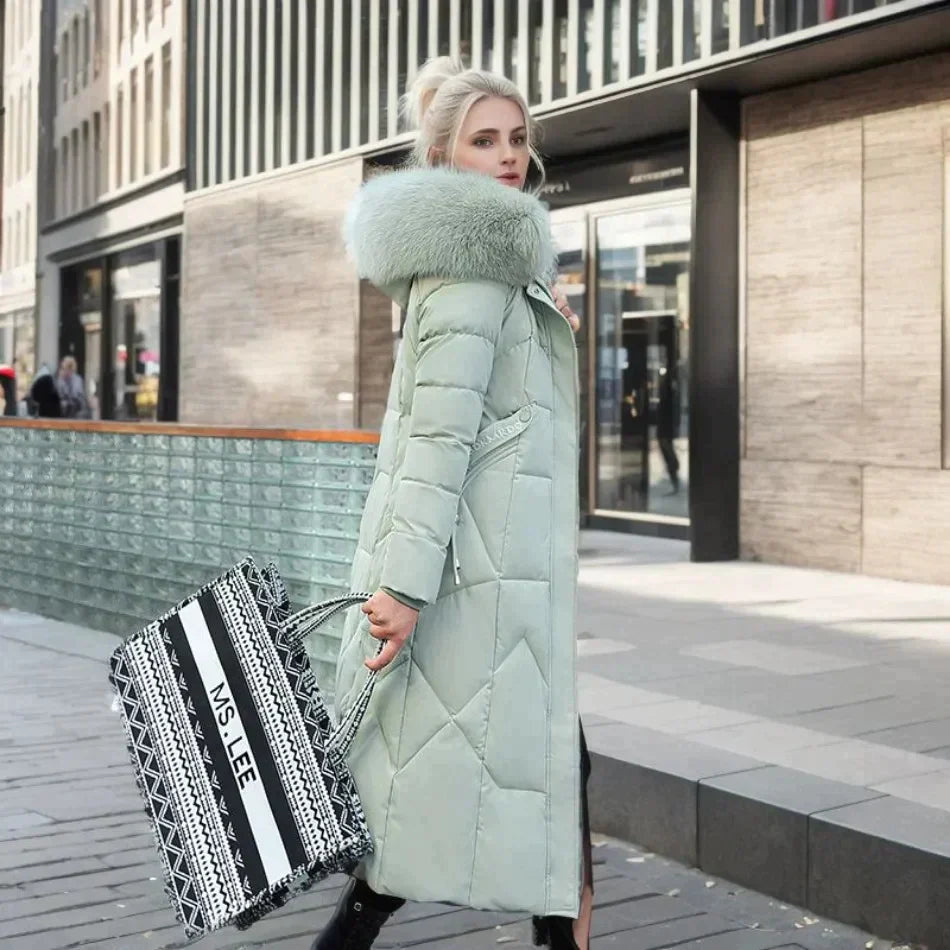 NOUVEAU RICHE Damen Mantel Kunstfell Maßgeschneiderte Design Stoff